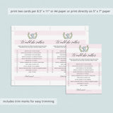 Little Elephant Girl Baby Shower Games Set Printable