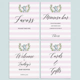 Printable Pink Elephant Baby Shower Decor Package by LittleSizzle