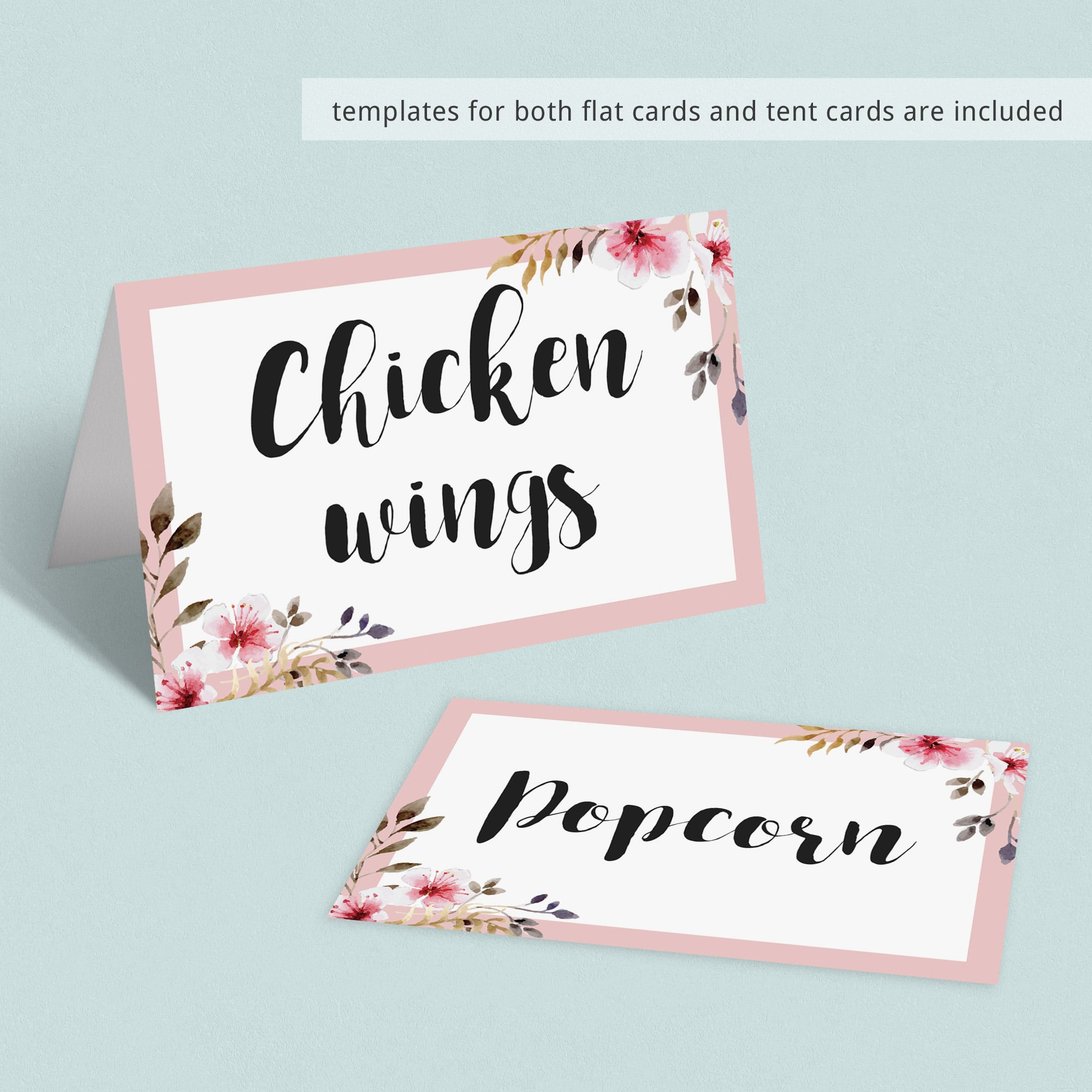 Pink dessert cards printables by LittleSizzle