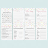 Printable rainbow shower games for girl by LittleSizzle