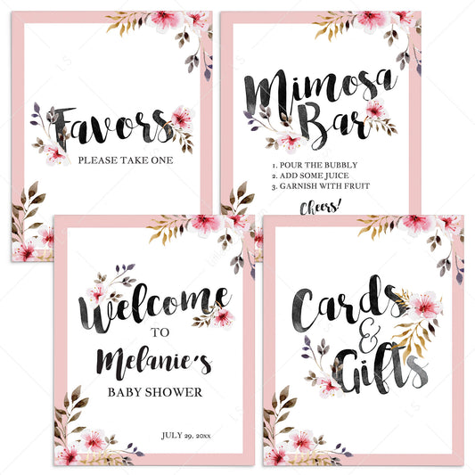 Printable Baby Shower Decor Pack for Girls by LittleSizzle