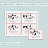 Display Shower Insert Card Pink Floral