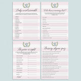 Girl baby shower games bundle printable by LittleSizzle