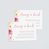 Editable baby shower bring a book cards by LittleSizzle