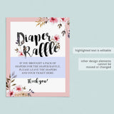 Editable flowers baby shower table top signs by LittleSizzle