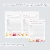 Pink flowers babyshowers game download by LittleSizzle