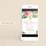 Tropical Baby Shower Invitation Suite Templates