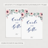 Floral Cards and Gifts Sign Printable