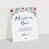Floral mimosa bar printable table sign by LittleSizzle