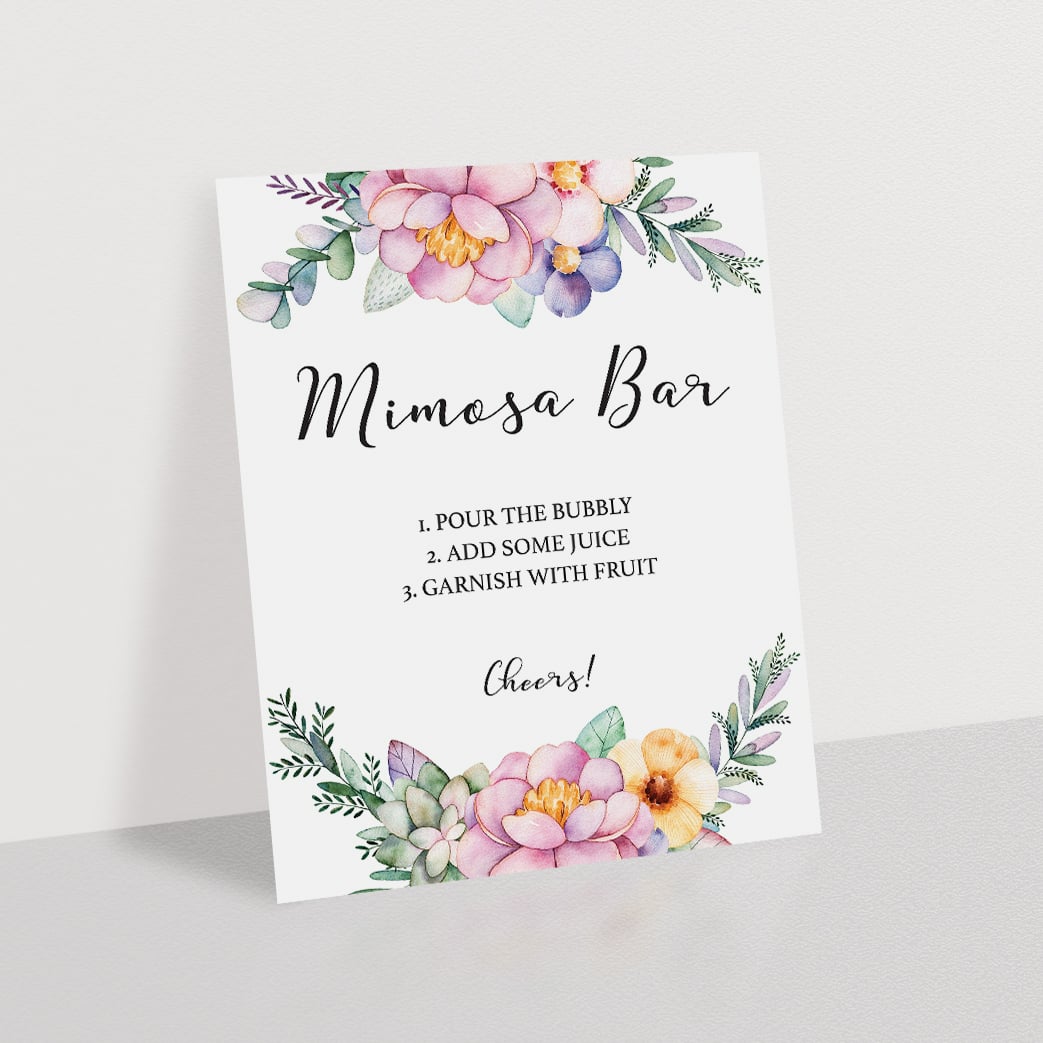 Instant download shower decor for mimosa bar by LittleSizzle