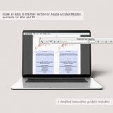 DIY menu cards rose gold by LittleSizzle