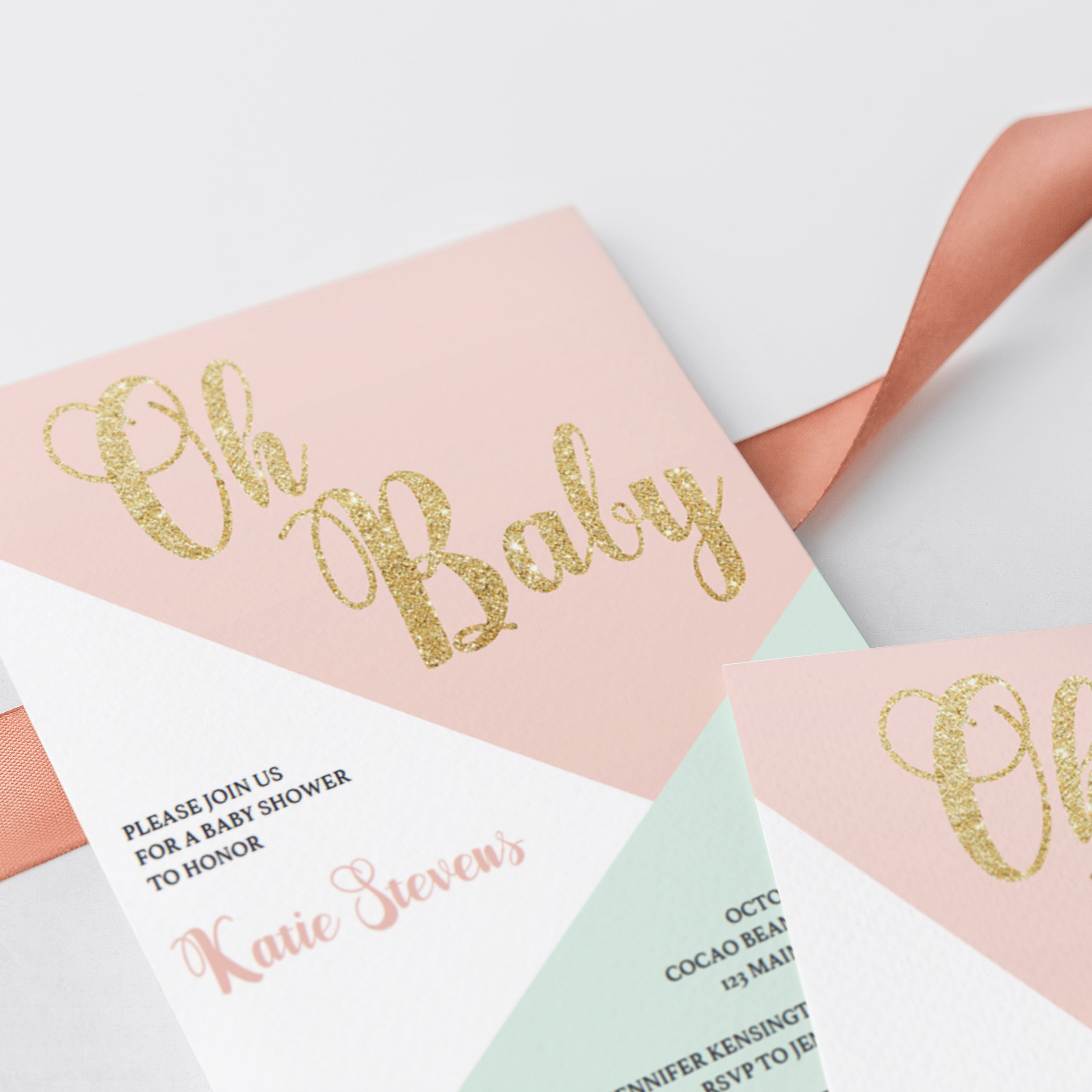 Pastel Baby Shower Invitation Inserts by LittleSizzle
