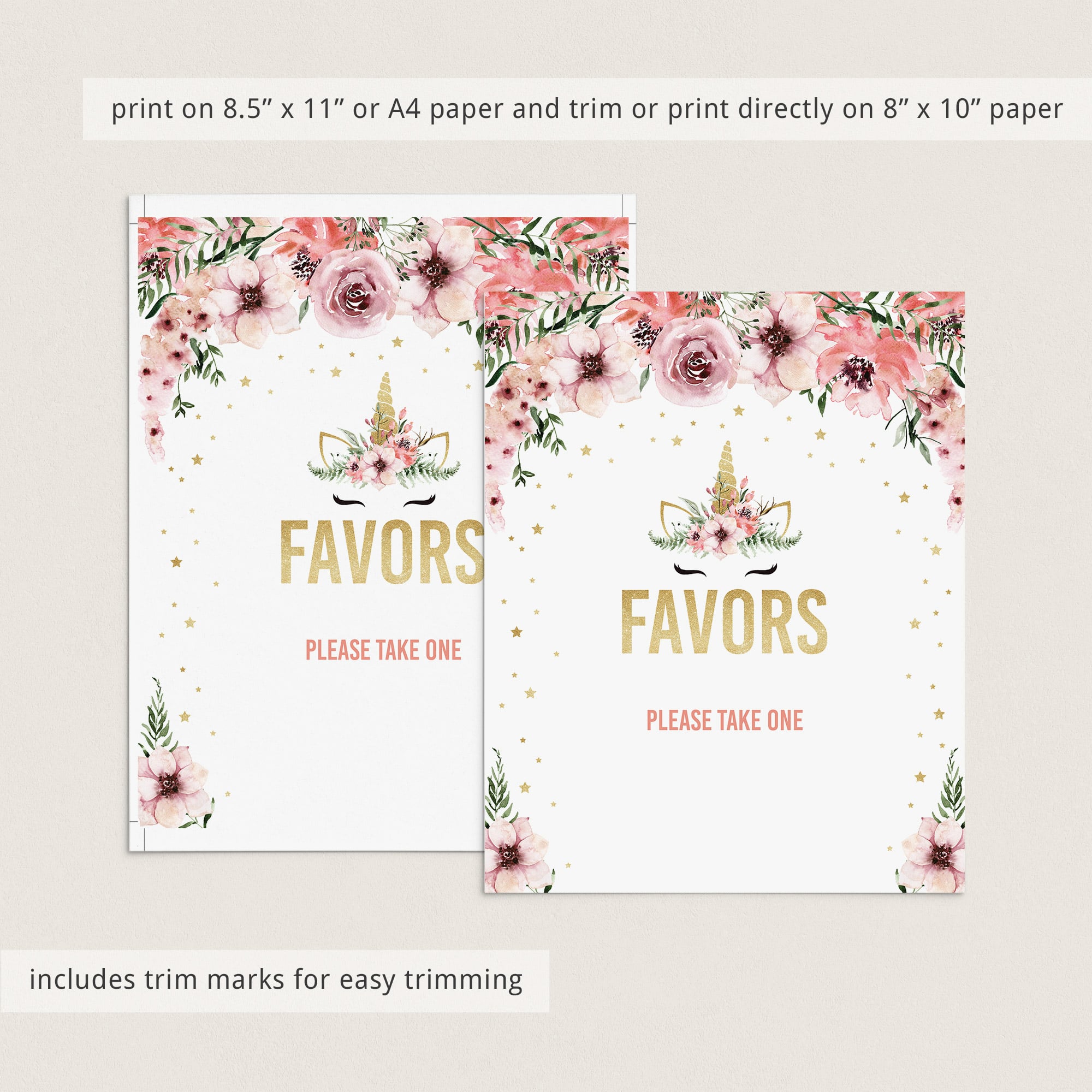 Pink roses babyshower table signs printables by LittleSizzle