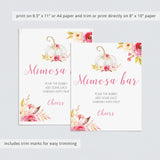Fall party decorations printable mimosa bar sign by LittleSizzle