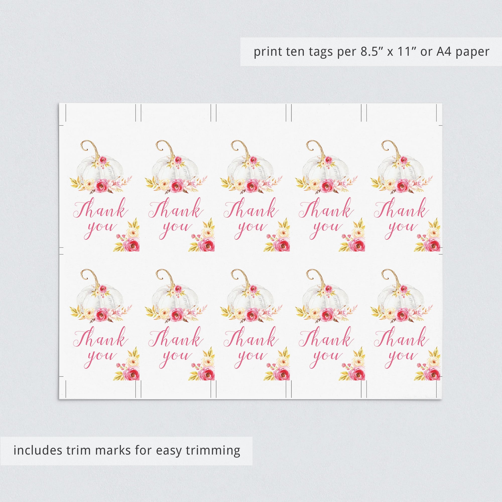 Pumpkin thank you tags by LittleSizzle