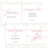 Pink, Mint and Yellow Baby Shower Decor Bundle for Girl by LittleSizzle