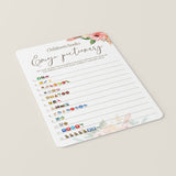 Floral Baby Shower Game Emoji Pictionary Printable