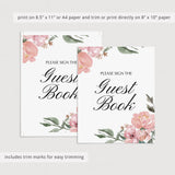 Sign the guest book sign with pink flowers by LittleSizzle