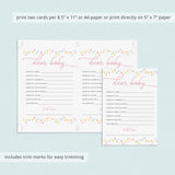 Dear baby girl printable rainbow shower by LittleSizzle