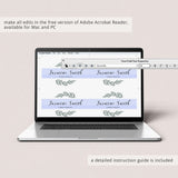 Botanical wedding place cards by LittleSizzle