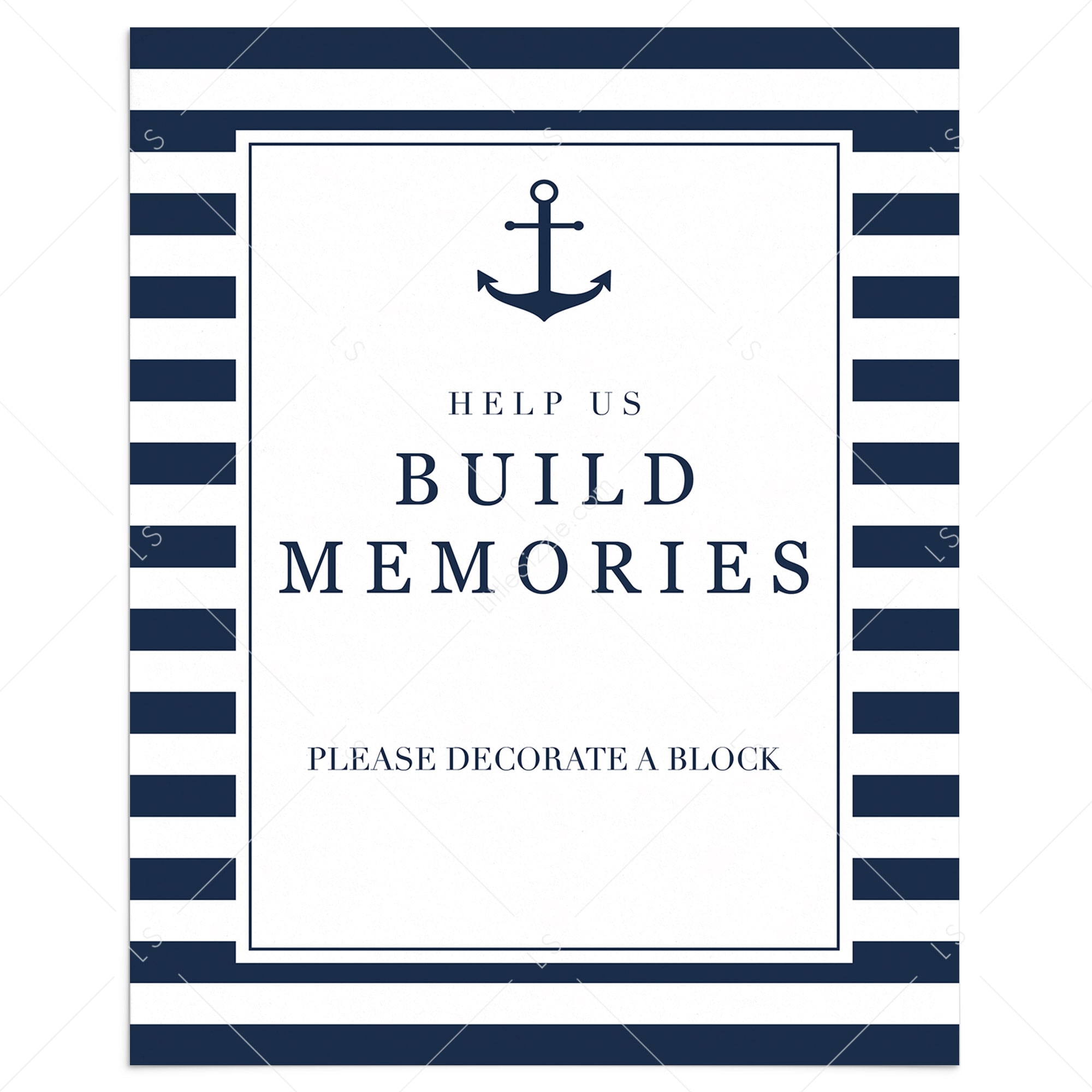 DIY baby shower activities Decorate a Block printable by LittleSizzle