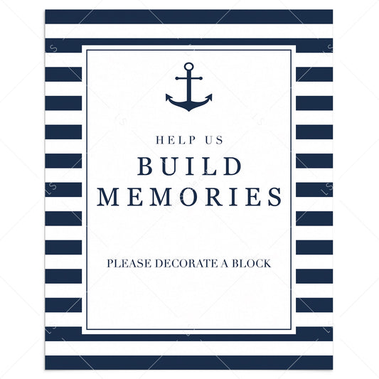 DIY baby shower activities Decorate a Block printable by LittleSizzle