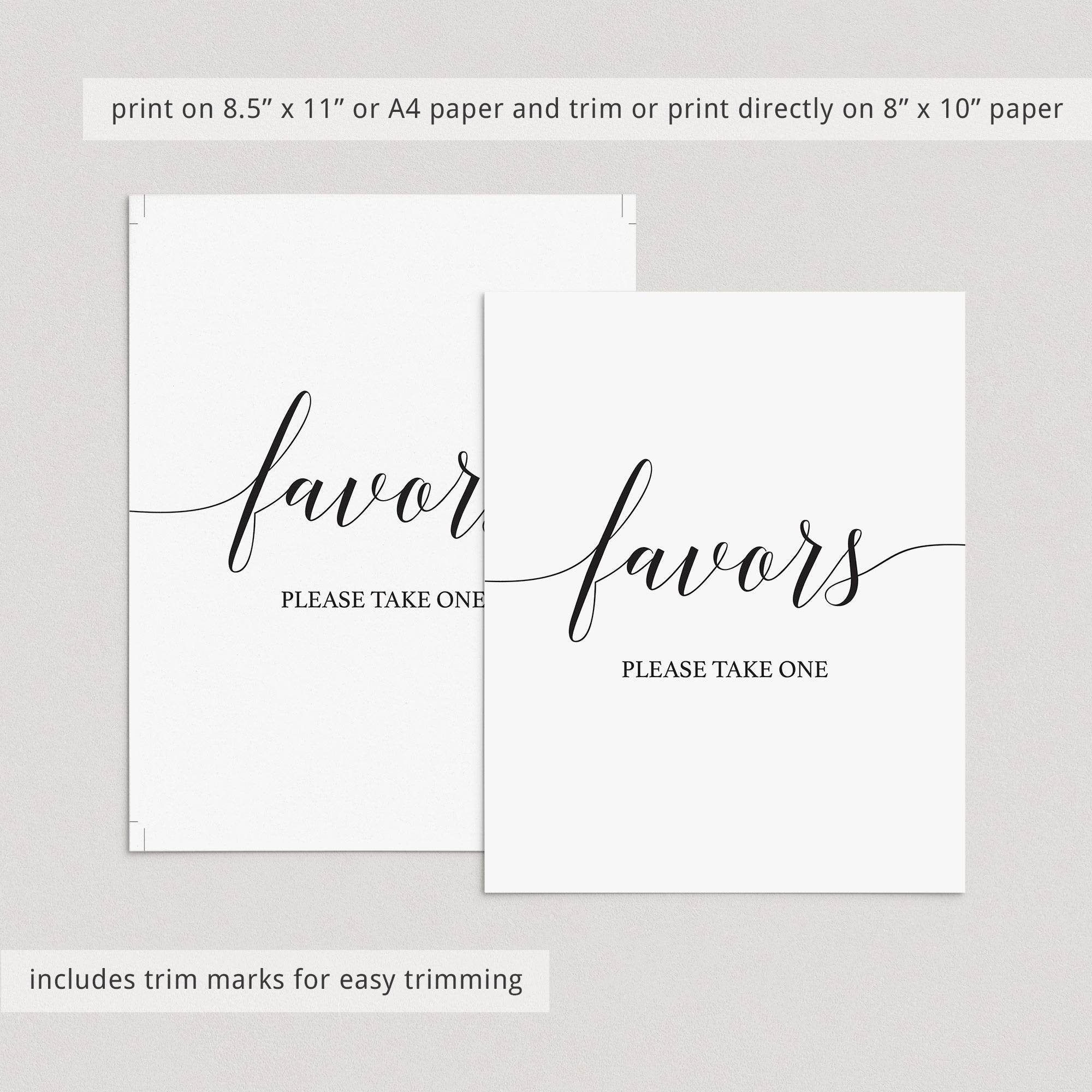 Favors please take one sign printable by LittleSizzle