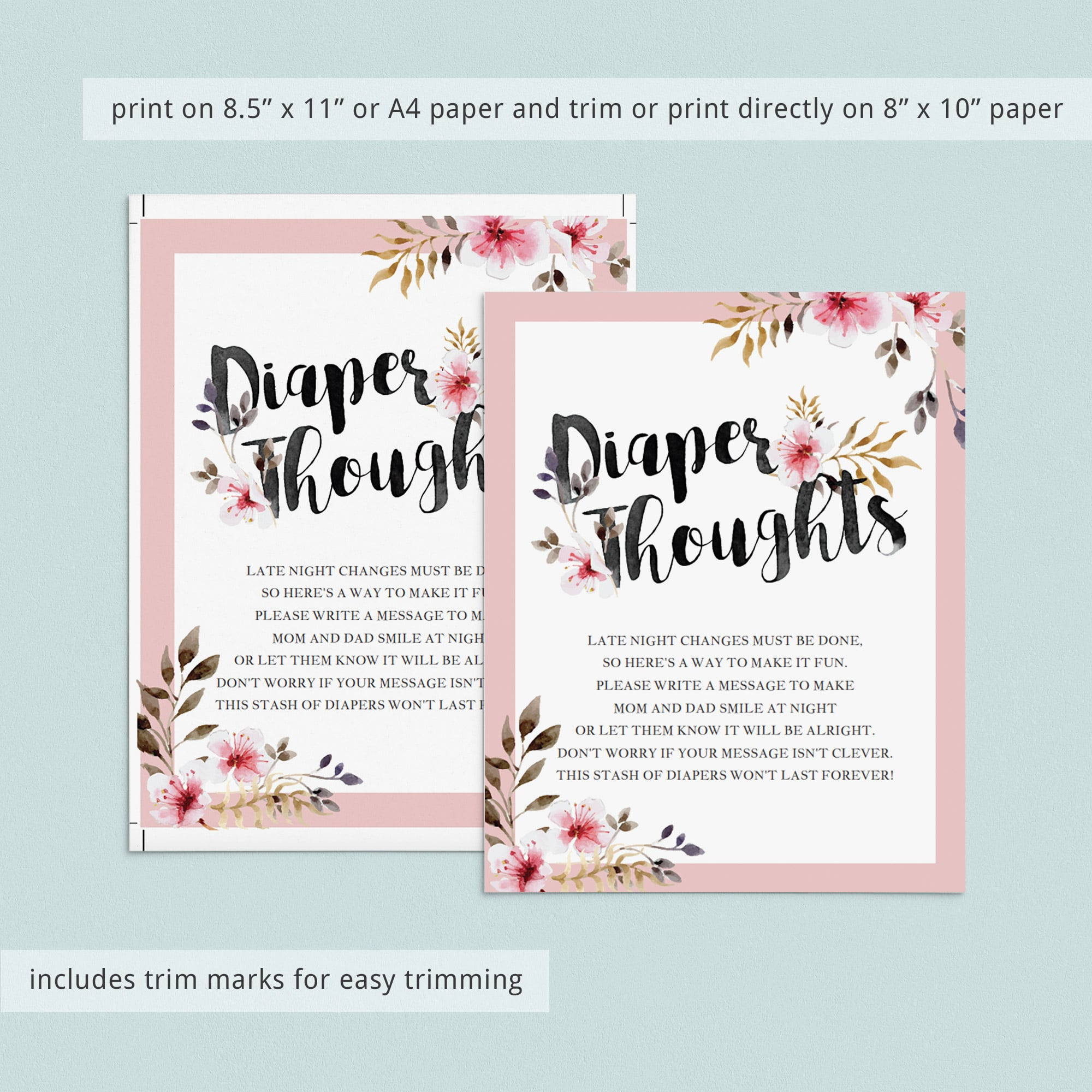 Instant download late night diapers babyshower games printable by LittleSizzle