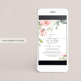 Postponement Template for Floral Bridal Shower