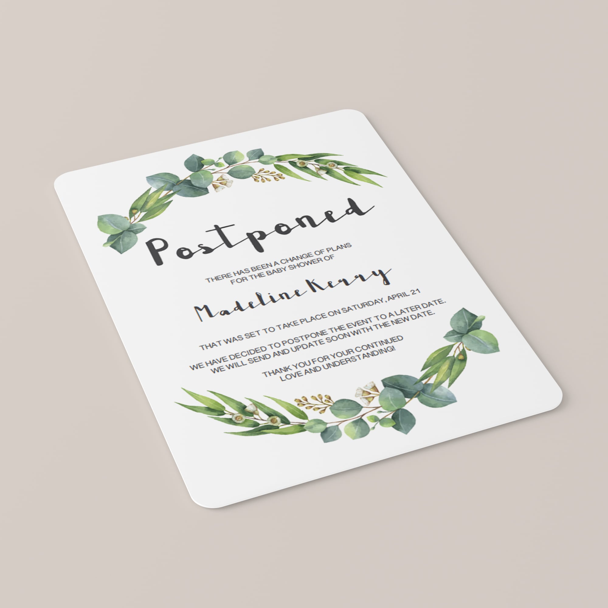 Neutral baby shower change of plan cards by LittleSizzle