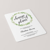 Postponed baby shower announcement greenery theme by LittleSizzle