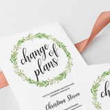 Green wreath bridal shower digital template by LittleSizzle