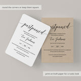 Modern Postponed Announcement Template