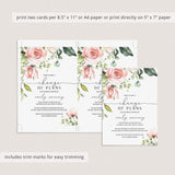 Postponement Template for Floral Bridal Shower