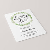 Bridal shower rescheduled announcement greenery theme by LittleSizzle