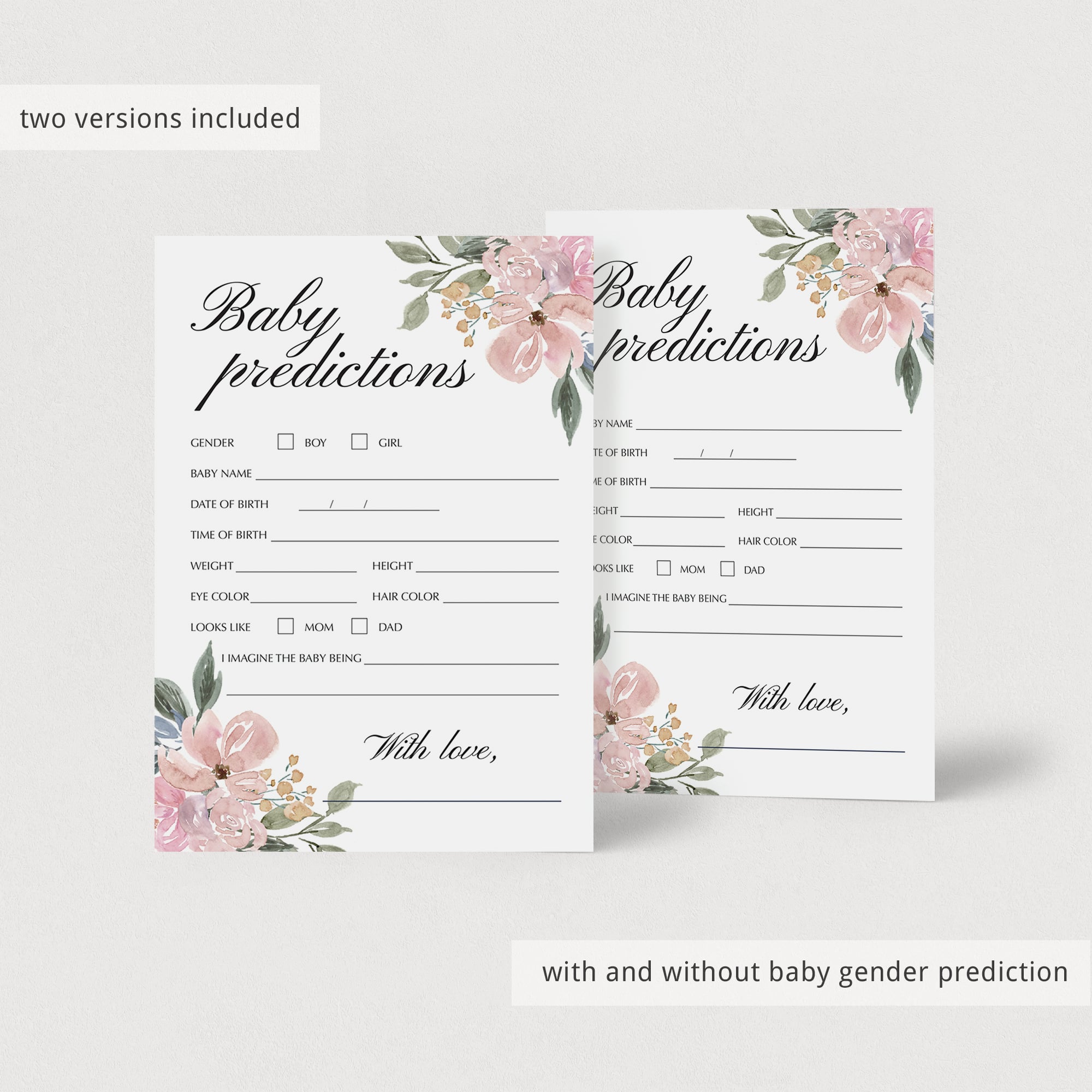 Floral shower party games printable by LittleSizzle