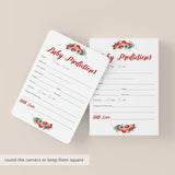Winter Baby Shower Baby Predictions Cards