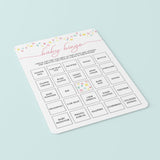 Rainbow shower baby bingo game printable by LittleSizzle