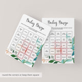 Printable baby shower bingo template by LittleSizzle