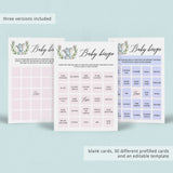 Printable baby bingo for girl baby sprinkle by LittleSizzle