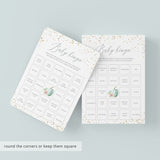 Pumpkin Baby Shower Bingo Cards Prefilled, Blank and Template