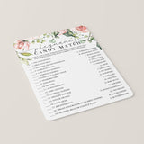 Pregnancy Candy Match Game Printable Floral Themed