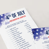 4th of July Party Quiz for Adults Printable