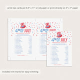 Patriotic Party Game for Independence Day Printable
