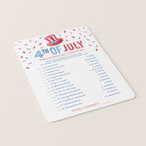 Patriotic Party Game for Independence Day Printable