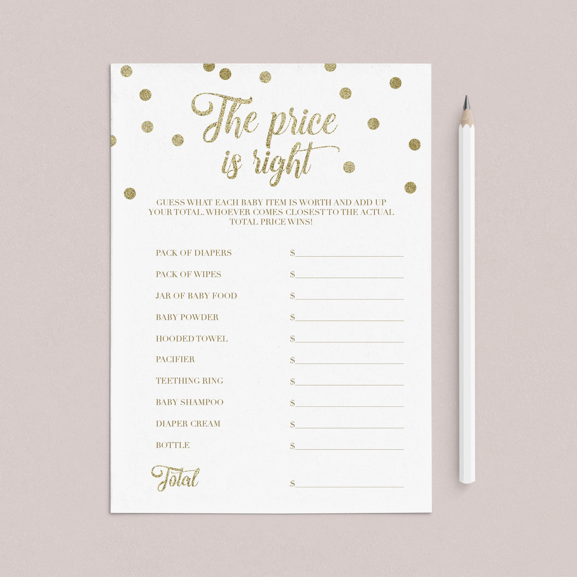 Download gold baby shower games by LittleSizzle