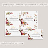 Floral Display Shower Card PDF-Template
