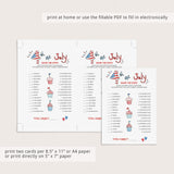 Patriotic Game Name The State Printable