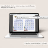 Editable baby bingo game cards template by LittleSizzle
