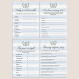 Boy Baby Shower Games for elephant themed baby shower by LittleSizzle